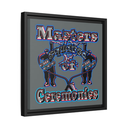 em cee squared - framed canvas art (dark grey)