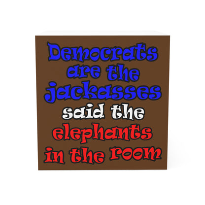 donkeys and elephants - note cube (brown)