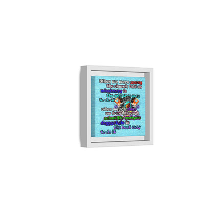 doggystyle - framed canvas art (faded blue)