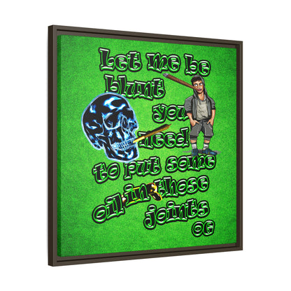 og - framed canvas art (green turf)