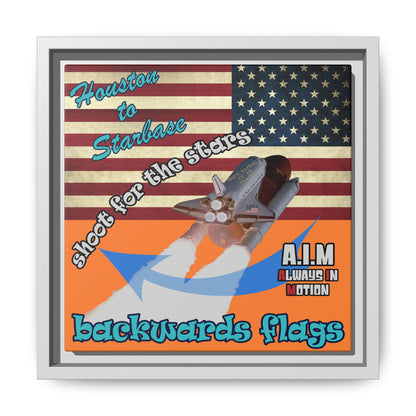 shoot for the stars - framed canvas art (crusta)