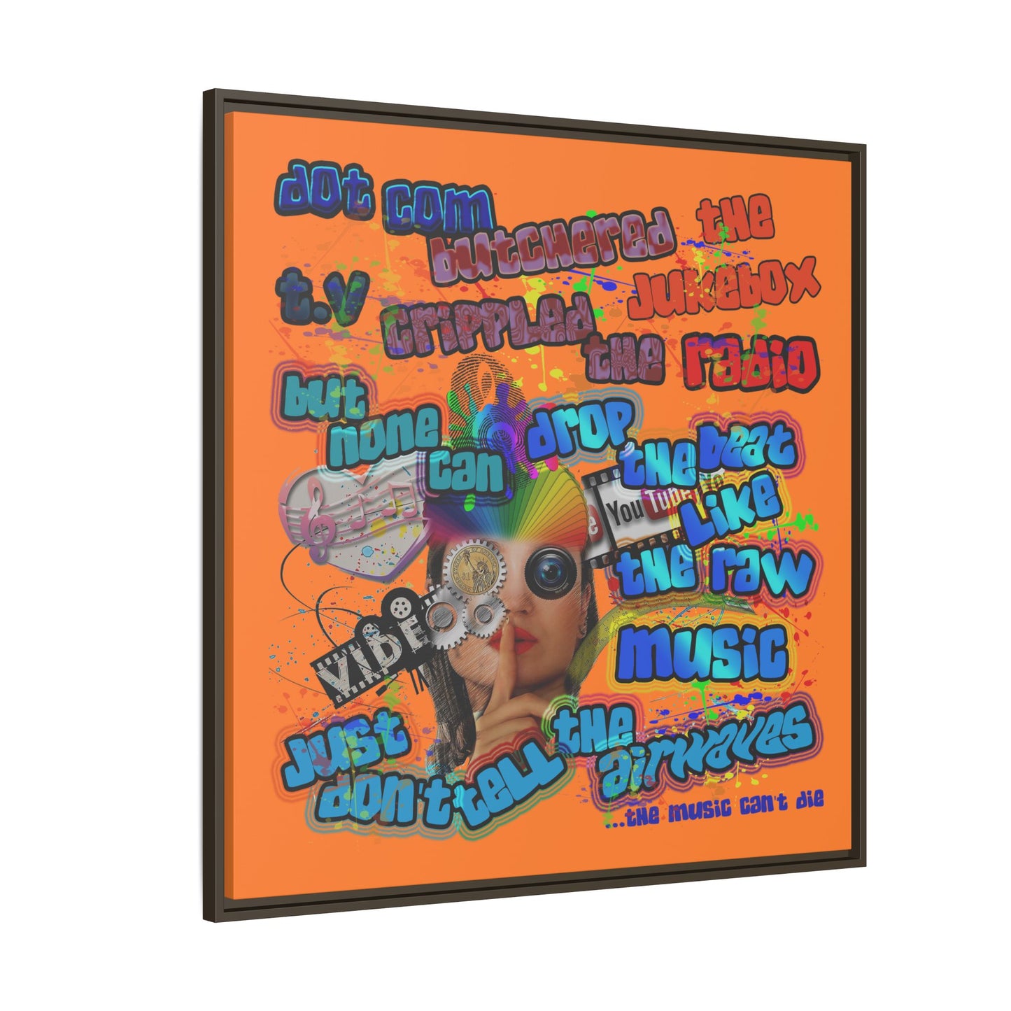 drop the beat - framed canvas art (crusta)