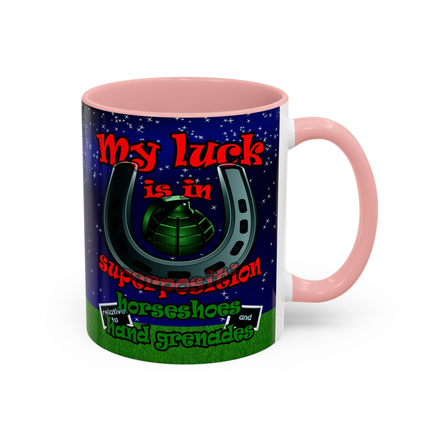 my luck - Accent Mug ('snoops' background)
