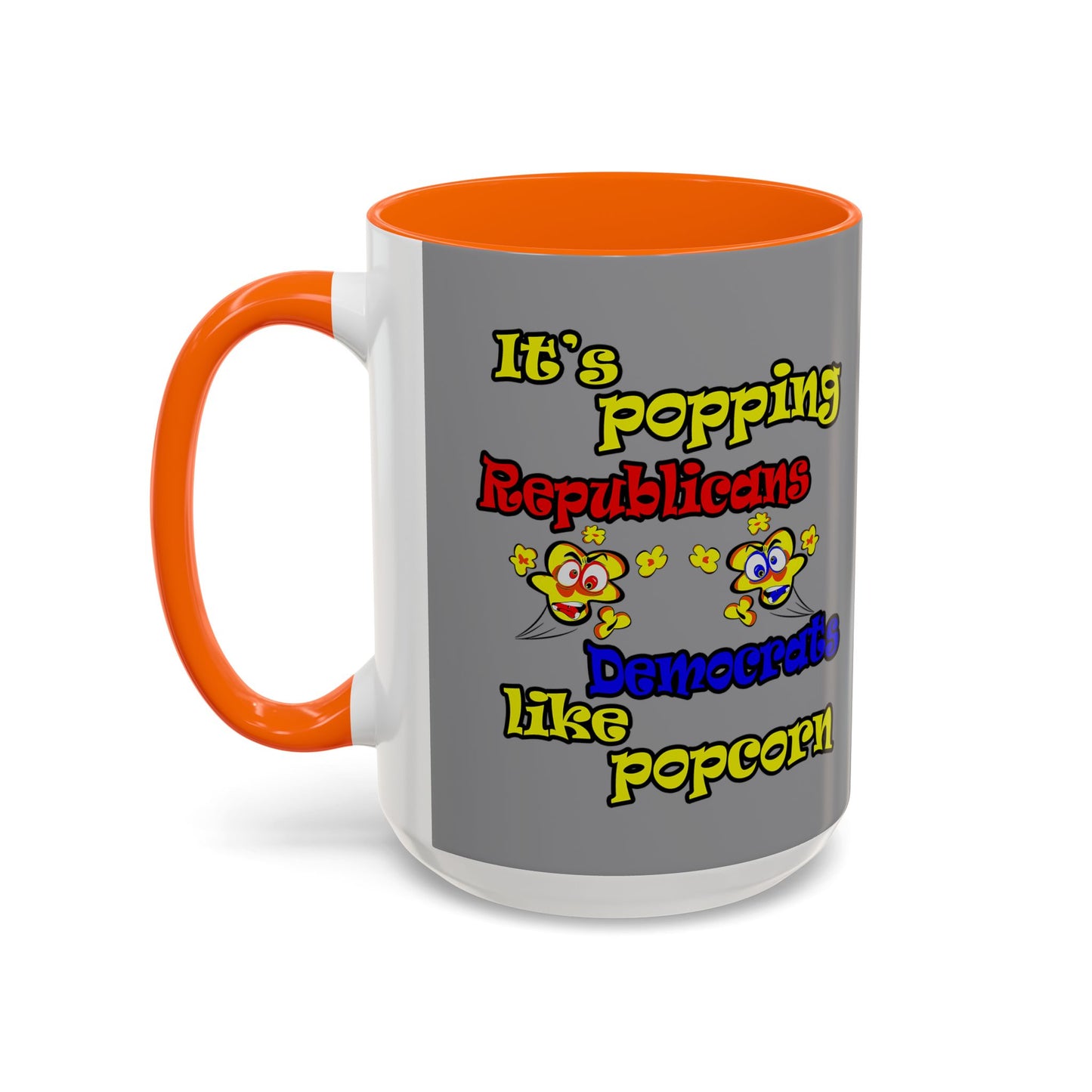popping like popcorn - Accent Mug (grey)