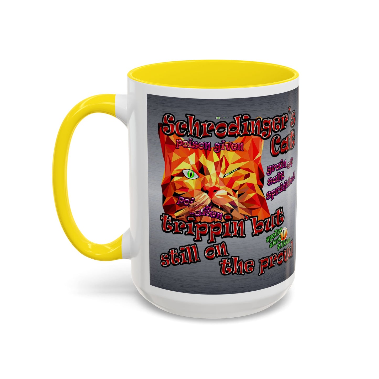 schrodinger's cat - Accent Mug (brushed nickel)