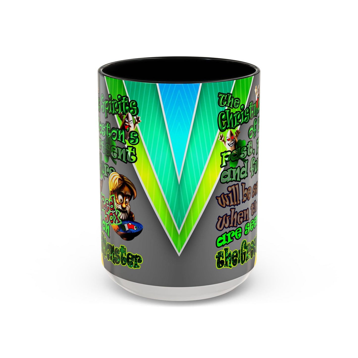 christmas spirits of boston - Accent Mug (rainbow split)