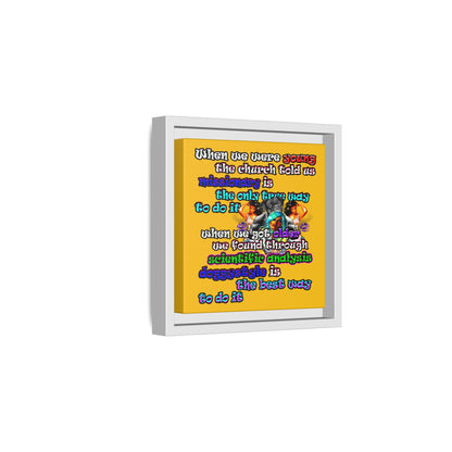 doggystyle - framed canvas art (yellow)