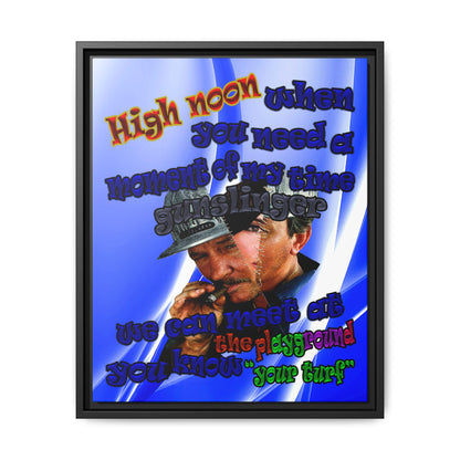 high noon - framed canvas art (blue-white wave)