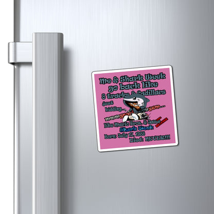 shark week - Magnets - (light pink)