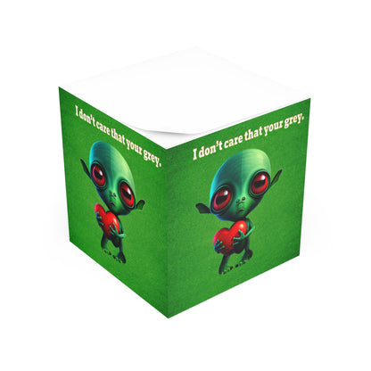 I don't care that your grey - note cube (green turf)