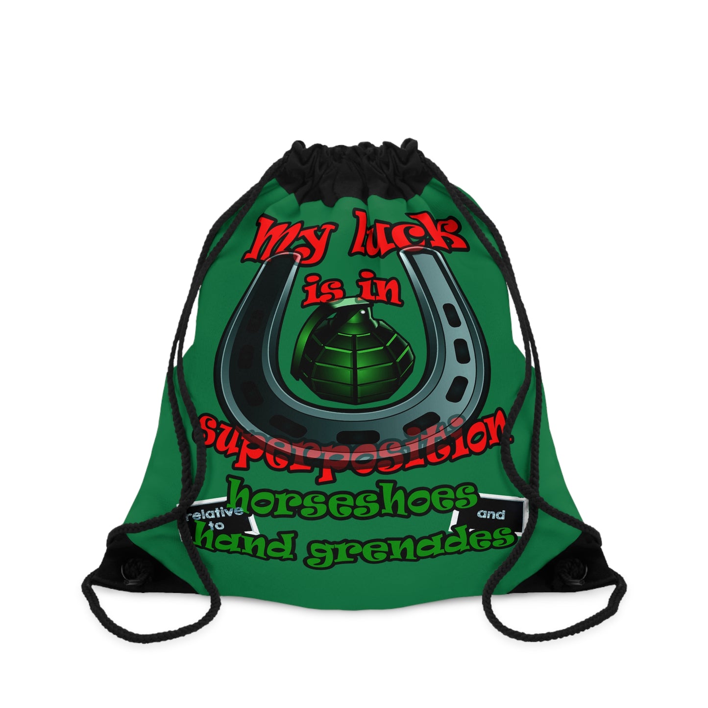 my luck - Drawstring Bag (dark green)