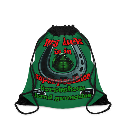 my luck - Drawstring Bag (dark green)