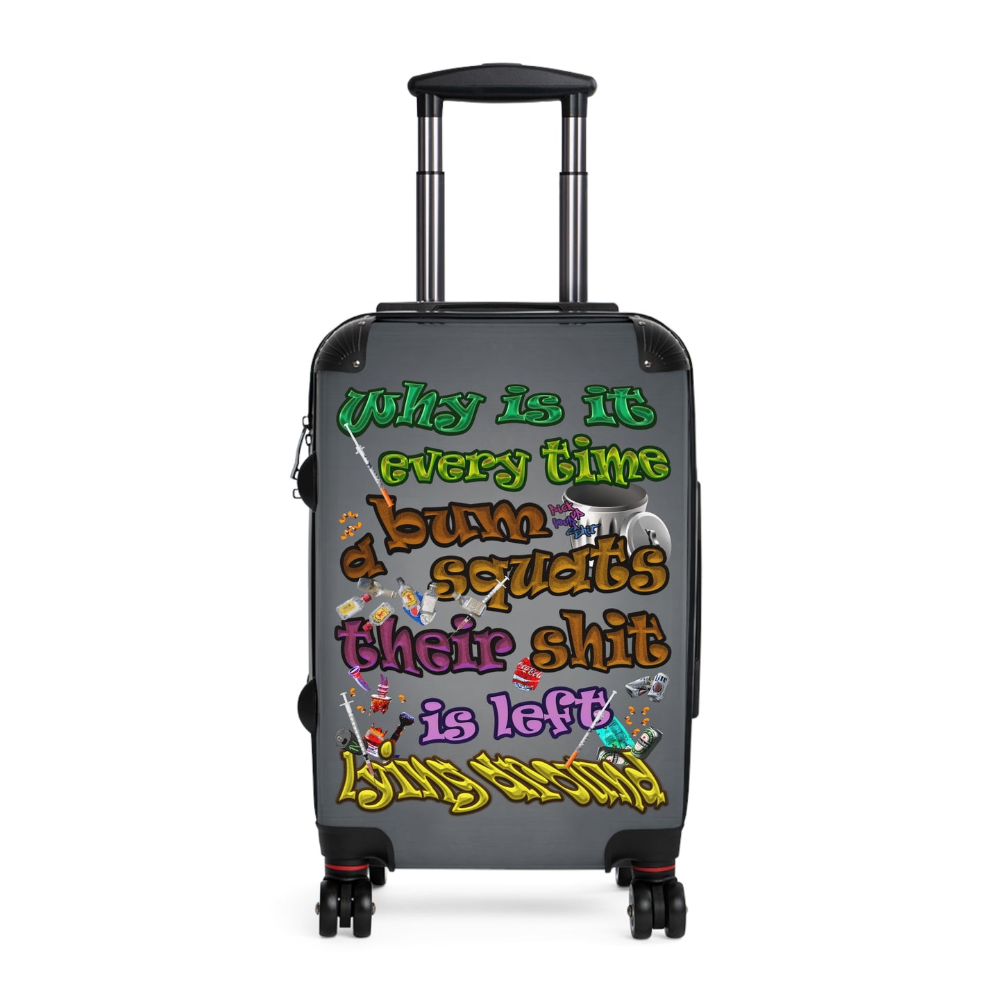 the bum's shit - Suitcase (grey-light grey)