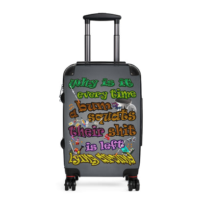 the bum's shit - Suitcase (grey-light grey)