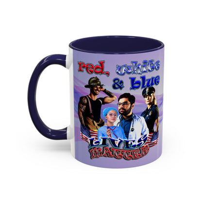 rw&b lives matter - Accent Mug (light blue-pink wave)
