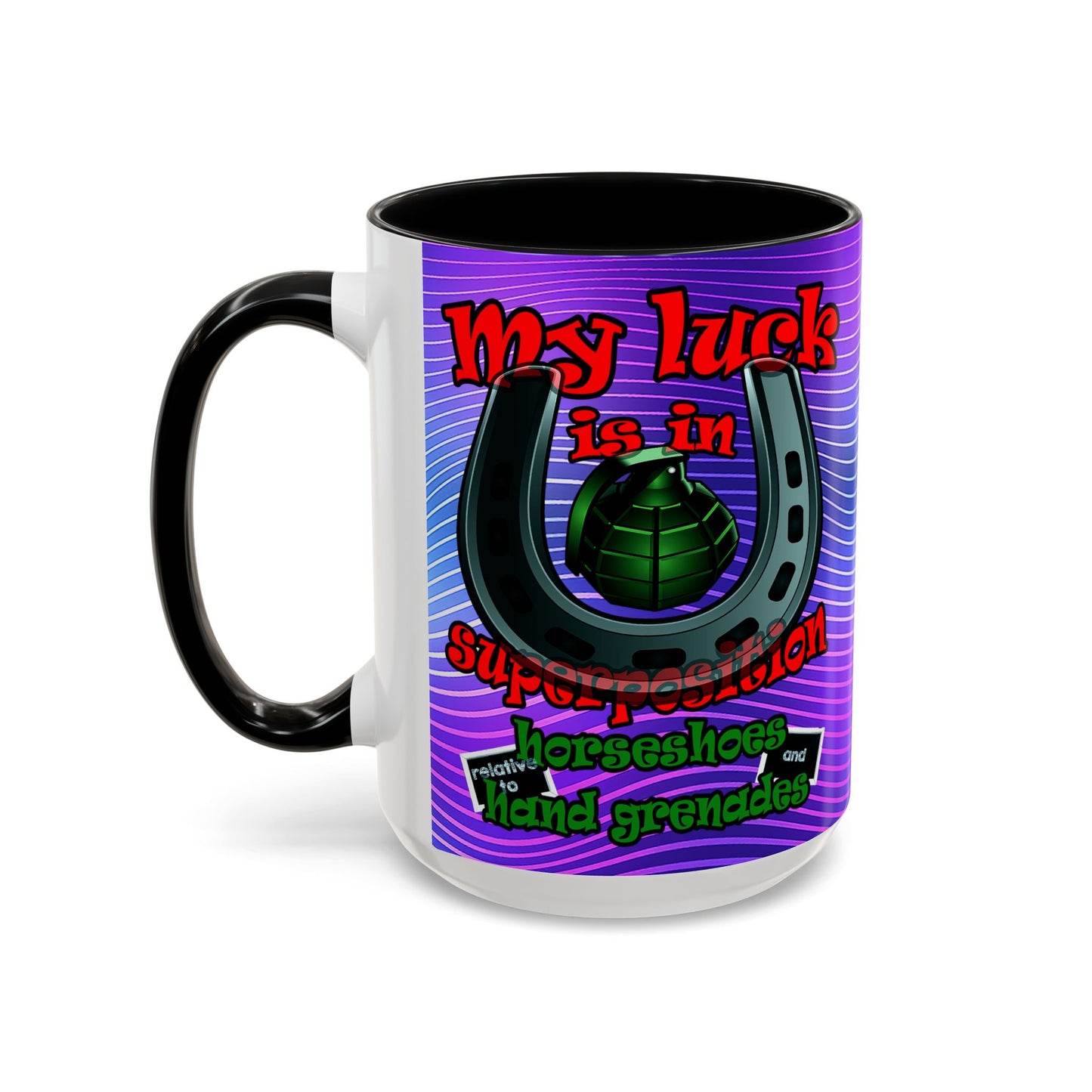 my luck - Accent Mug (purple wave)