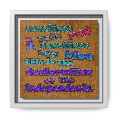 declaration of the independents - framed canvas art (brown papyrus)