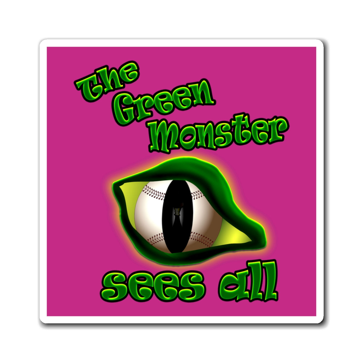green monster - Magnets - (pink)