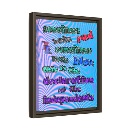 declaration of the independents - framed canvas art (light blue-purple wave)
