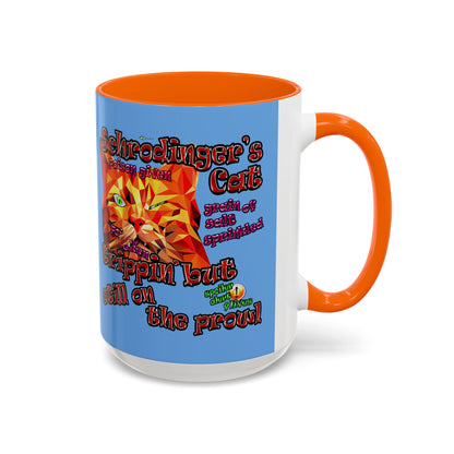 schrodinger's cat - Accent Mug (light blue)