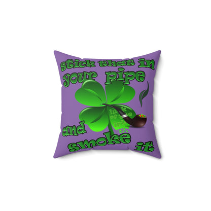 celtics logo - Faux Suede Square Pillow - (light purple)