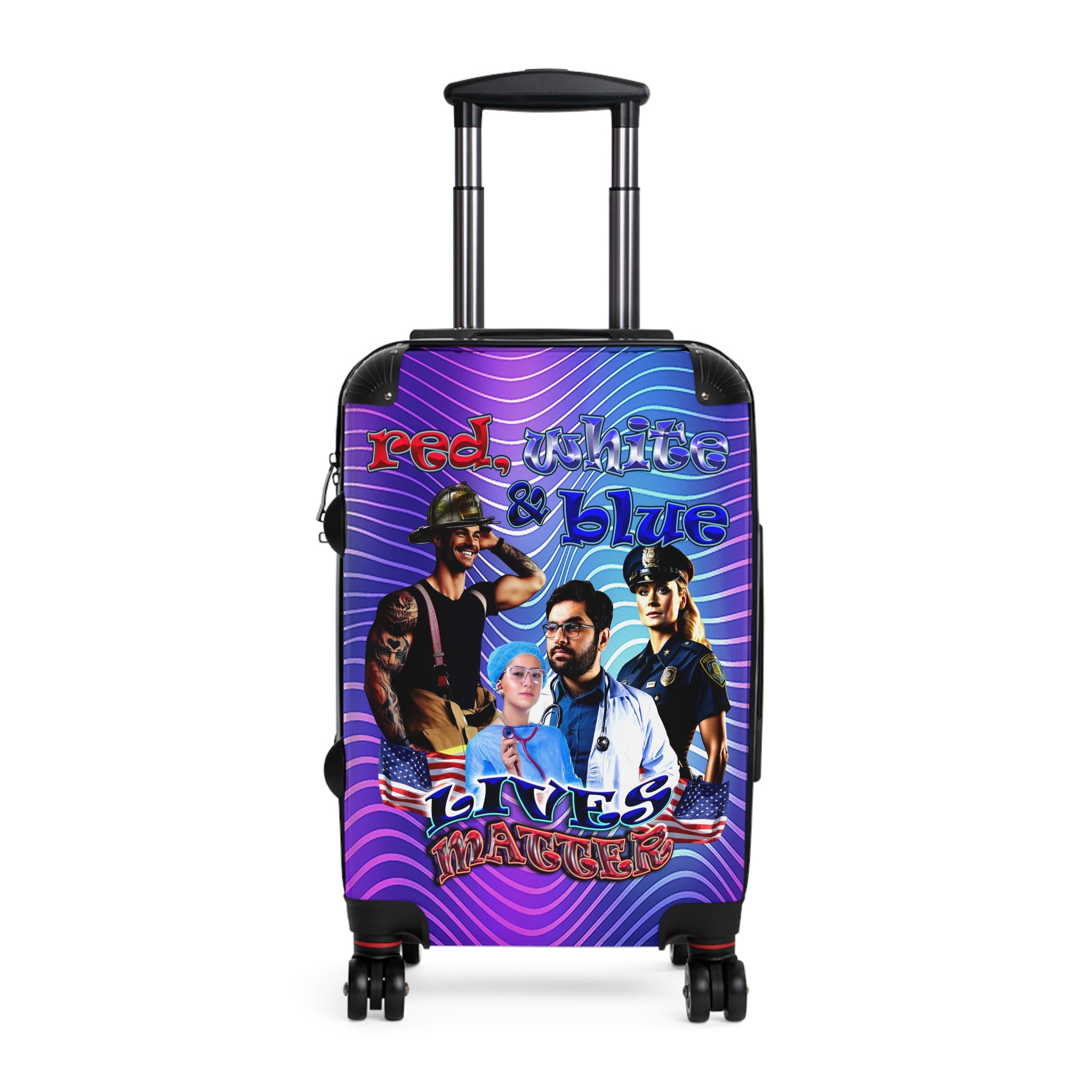 rw&b lives matter - Suitcase (purple wave)