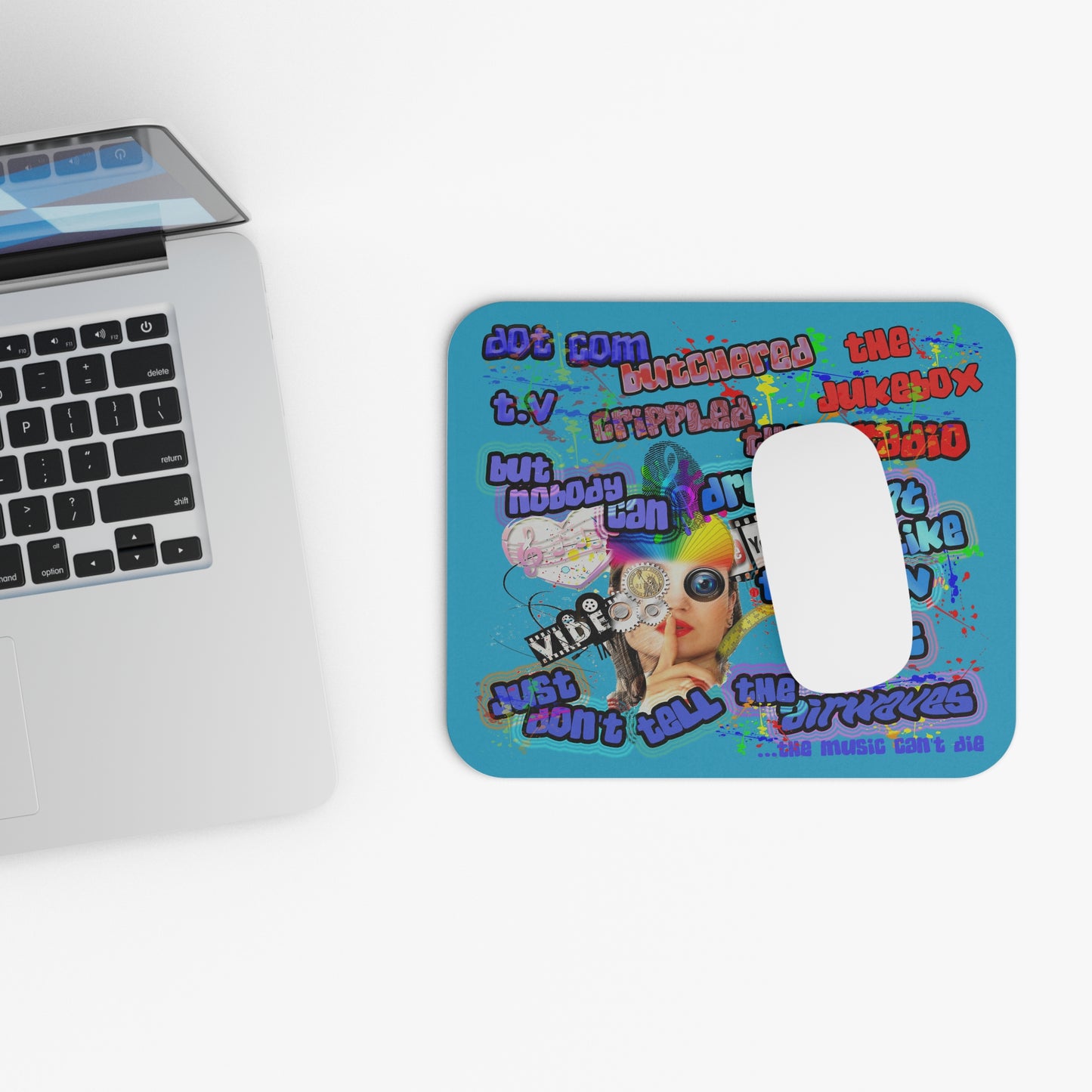 drop the beat - Mouse Pad (Rectangle) (turquoise)