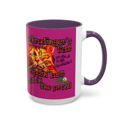 schrodinger's cat - Accent Mug (pink)