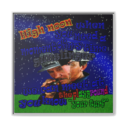 high noon - framed canvas art ('snoops' background)