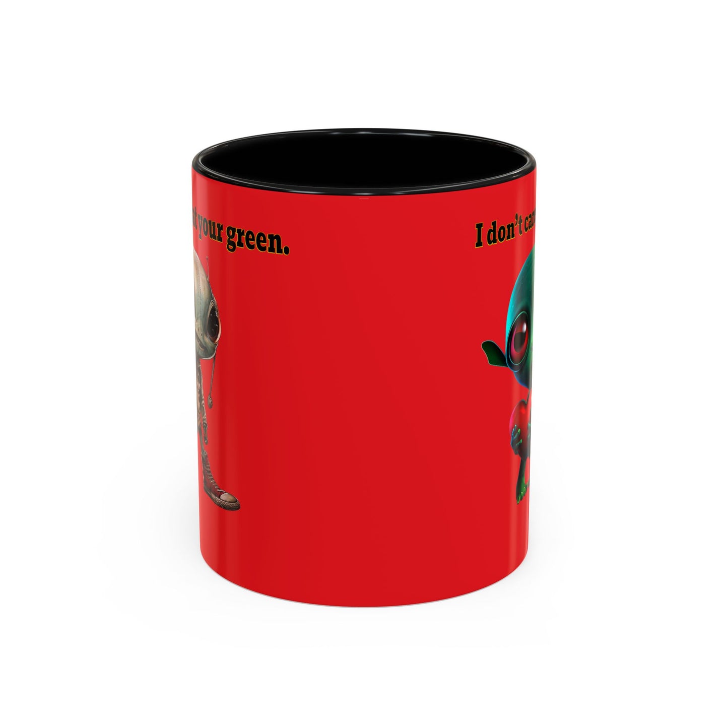 I don't care that your grey - Accent Mug (red)