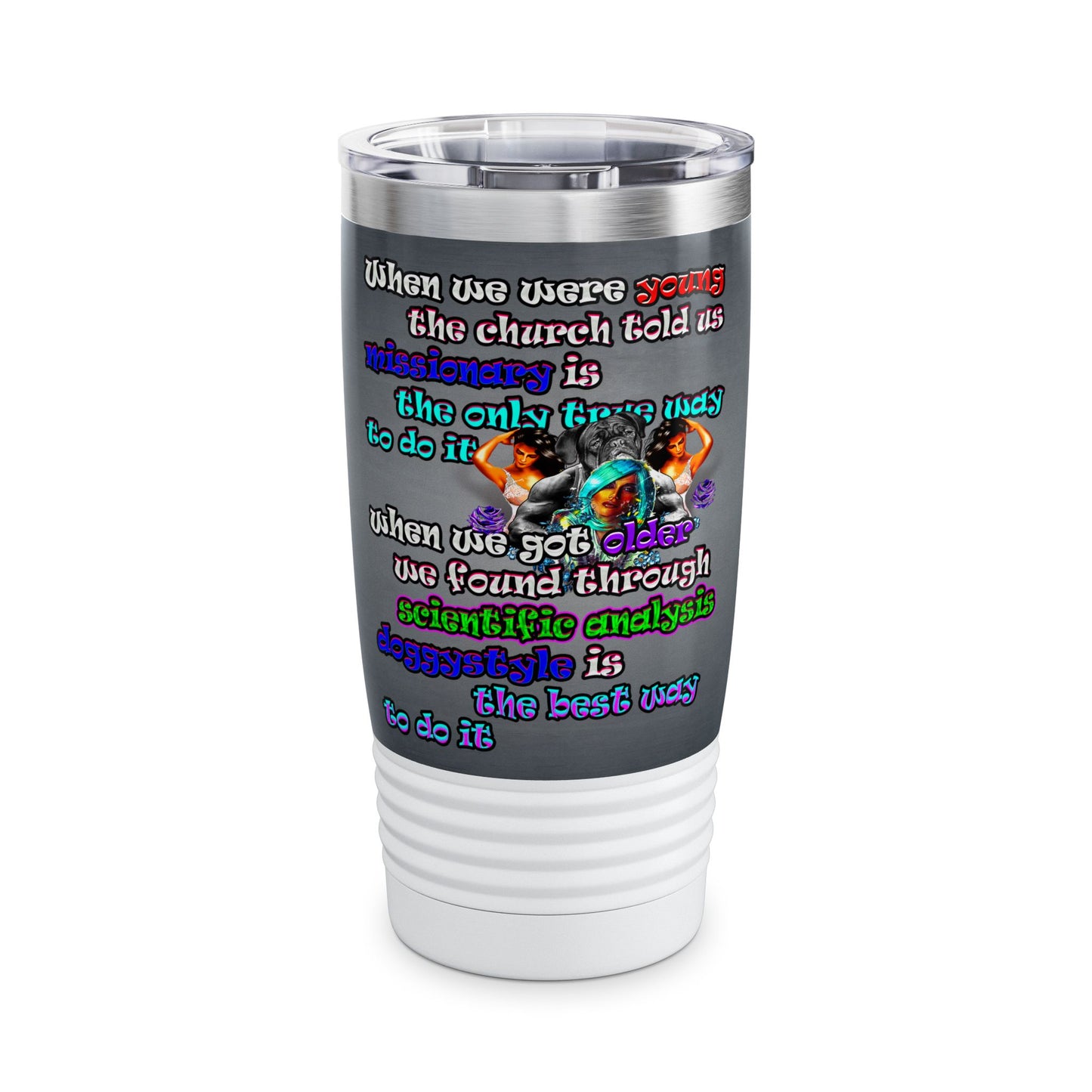 doggystyle - Ringneck Tumbler, 20oz (grey-light grey)