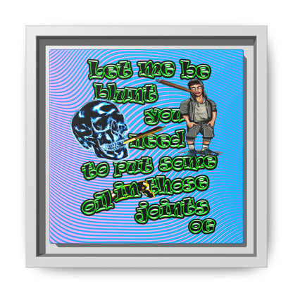 og - framed canvas art (light blue-purple wave)