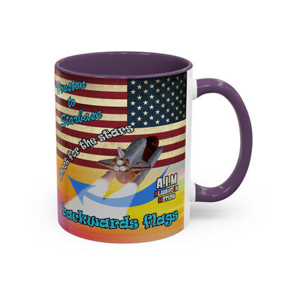 shoot for the stars - Accent Mug (color blur)