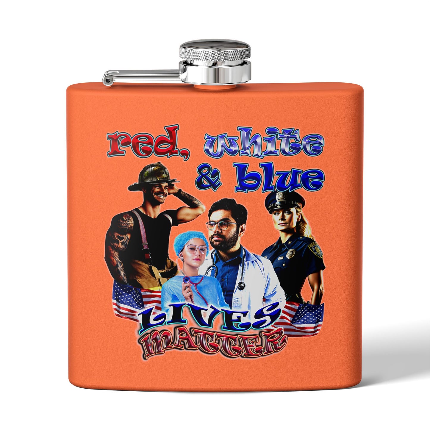 rw&b lives matter - Stainless Steel Flask