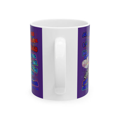 drop the beat - White Mug (purple)