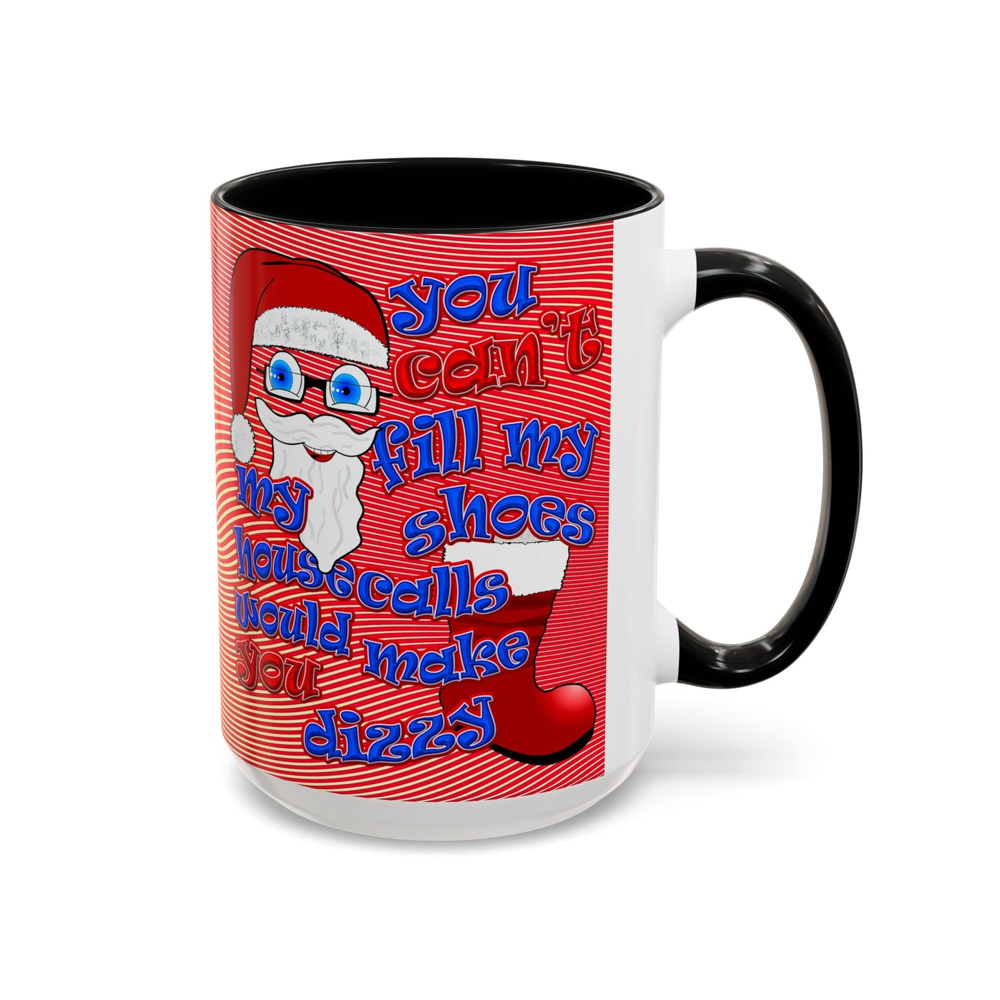 santa's shoes - Accent Mug (yellow-orange wave)