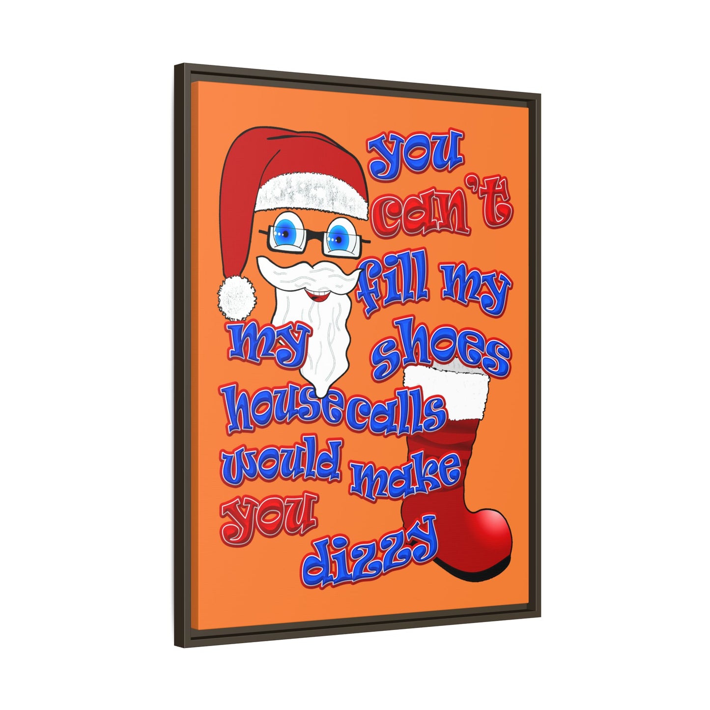 santa's shoes - framed canvas art (crusta)