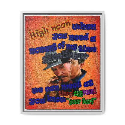 high noon - framed canvas art (burnt orange)