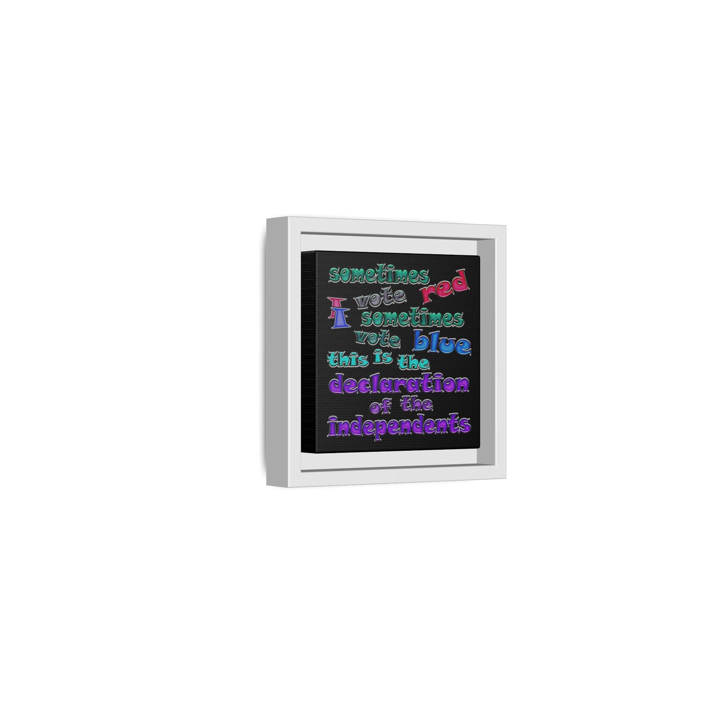 declaration of the independents - framed canvas art (black)