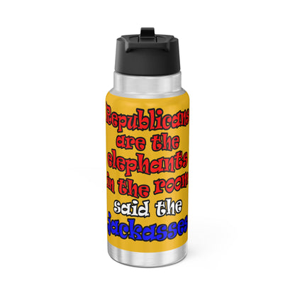 donkeys and elephants - Gator Tumbler, 32oz (yellow)