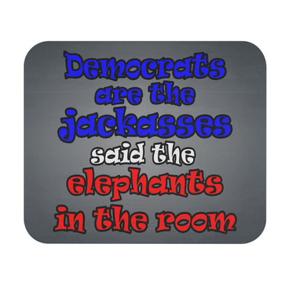 donkeys and elephants - Mouse Pad (Rectangle) (grey-light grey)