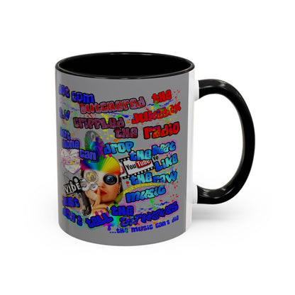 drop the beat - Accent Mug (grey)