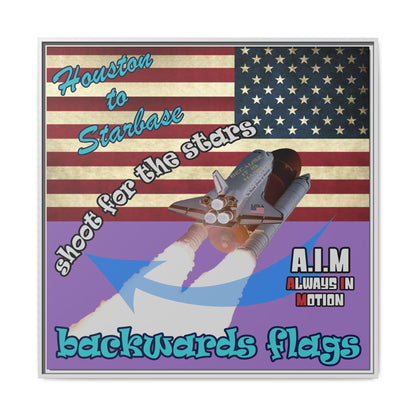 shoot for the stars - framed canvas art (light purple)