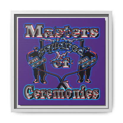 em cee squared - framed canvas art (purple)