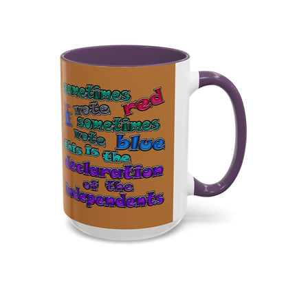 declaration of the independents - Accent Mug (light brown)