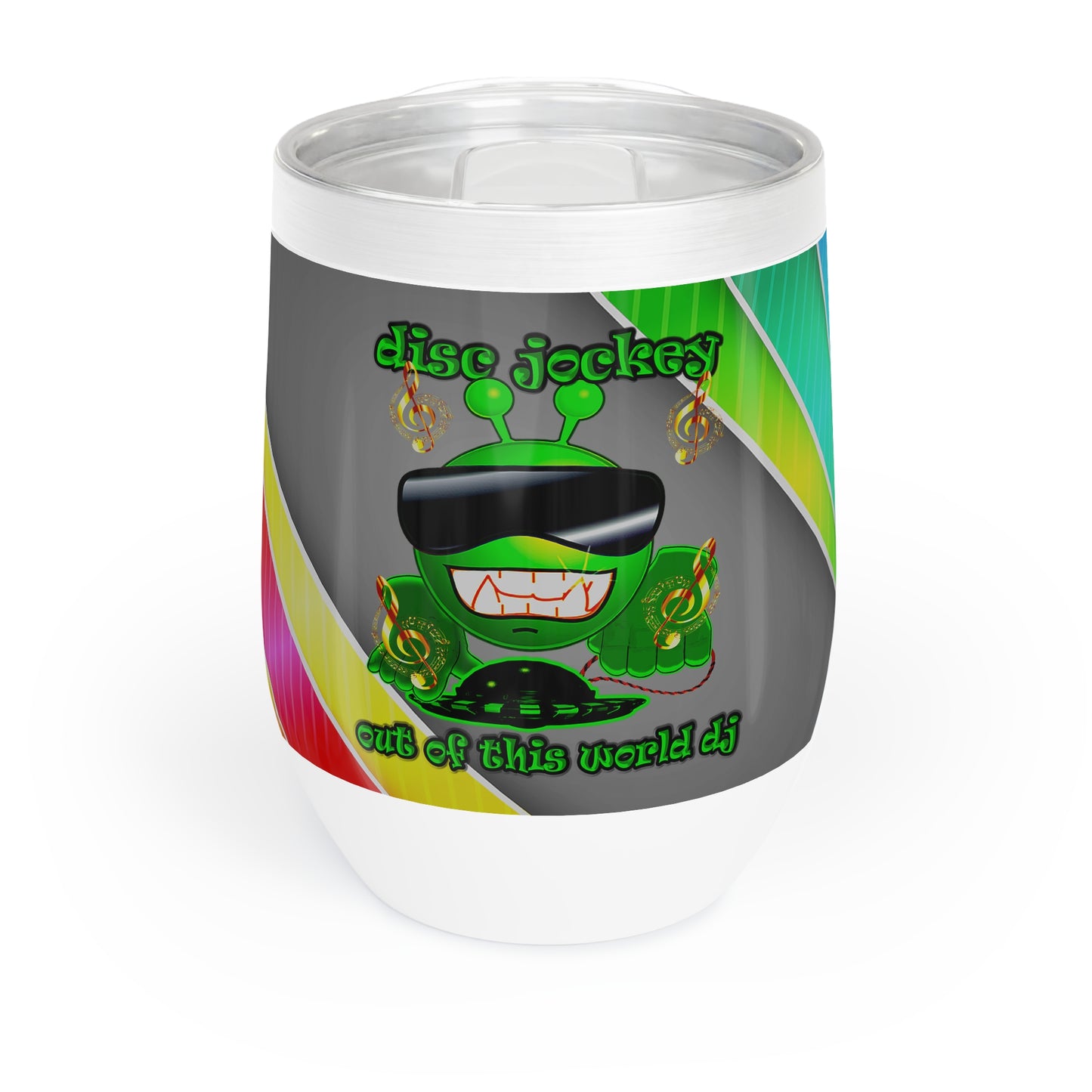 disc jockey - Chill Wine Tumbler (rainbow split)