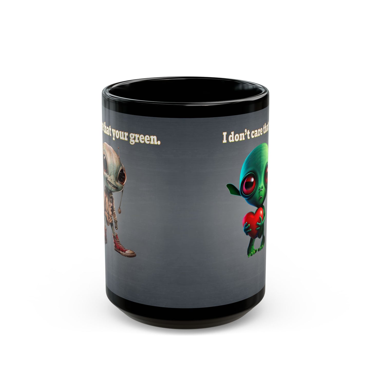 I don't care that your grey - Black Mug (grey-light grey)