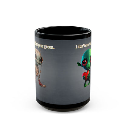 I don't care that your grey - Black Mug (grey-light grey)