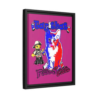 tag that - framed canvas art (pink)
