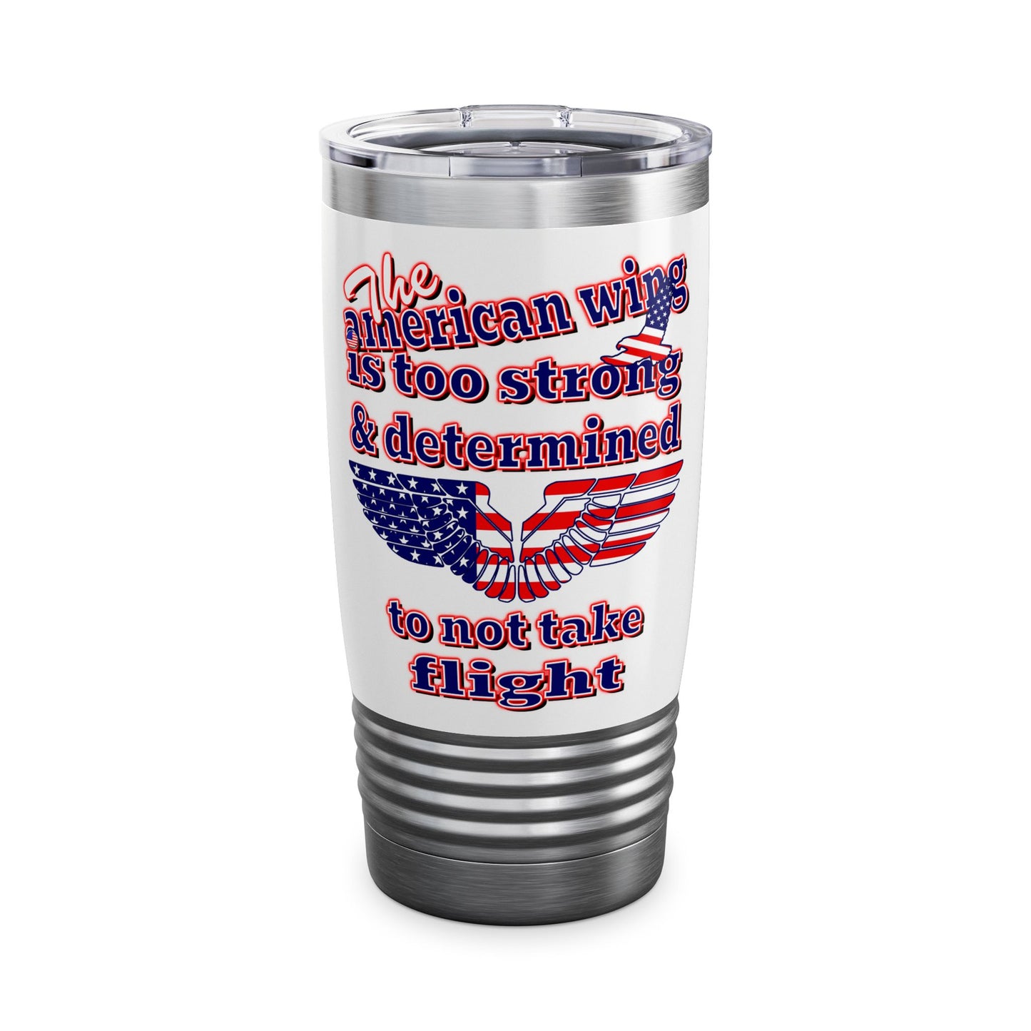 american wing - Ringneck Tumbler, 20oz (white)
